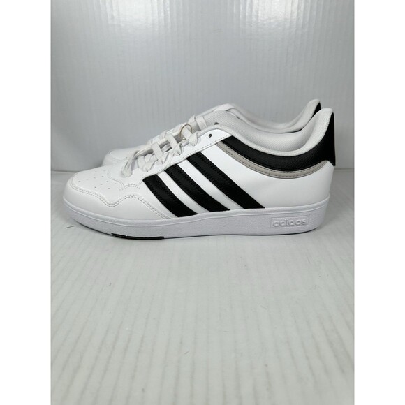 Size 10 Adidas Hoops 4.0 Men\'s Athletic Sneaker Shoe White Black JQ9985 NEW main image 6